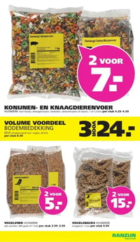 KONIJNEN- EN KNAAGDIERENVOER aanbieding bij Ranzijn – geldig van 08.03.2026 t/m 21.03.2026