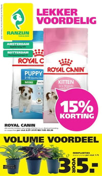 ROYAL CANIN alle soorten brokken voor puppy of kitten aanbieding bij Ranzijn – geldig van 25.01.2026 t/m 07.02.2026