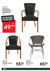 Sediamo Terrasstoel Barcelona aanbieding bij Sligro – geldig van 09.04.2026 t/m 21.04.2026