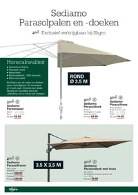Sediamo Parasoldoek aanbieding bij Sligro – geldig van 29.01.2026 t/m 16.02.2026