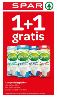Campina lang lekker aanbieding bij Spar – geldig van 15.01.2026 t/m 28.01.2026