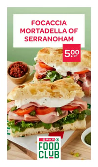 FOCACCIA MORTADELLA OF SERRANOHAM aanbieding bij Spar – geldig van 15.01.2026 t/m 28.01.2026