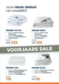 DEKBED LIVA aanbieding bij Totaalbed – geldig van 01.03.2026 t/m 07.03.2026