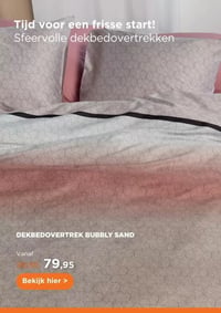 DEKBEDOVERTREK BUBBLY SAND aanbieding bij Totaalbed – geldig van 01.03.2026 t/m 07.03.2026