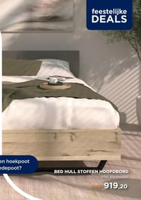 BED HULL STOFFEN HOOFDBORD aanbieding bij Totaalbed – geldig van 13.03.2026 t/m 15.03.2026