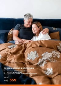 DEKBED ARIANE 4-SEIZOENEN aanbieding bij Totaalbed – geldig van 25.01.2026 t/m 31.01.2026