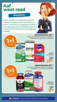 Multivitaminen 50+** aanbieding bij Trekpleister – geldig van 03.02.2026 t/m 15.02.2026