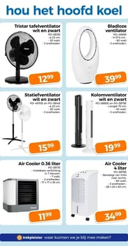 Tristar tafelventilator wit en zwart aanbieding bij Trekpleister – geldig van 07.04.2026 t/m 12.04.2026