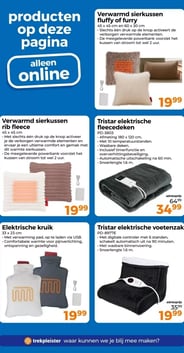 Tristar elektrische fleecedeken aanbieding bij Trekpleister – geldig van 10.02.2026 t/m 15.02.2026