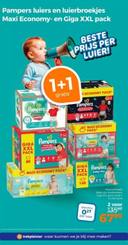 Pampers luiers en luierbroekjes Maxi Economy- en Giga XXL pack aanbieding bij Trekpleister – geldig van 10.02.2026 t/m 15.02.2026