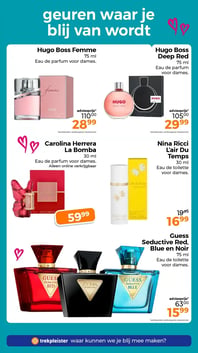 Hugo Boss Deep Red aanbieding bij Trekpleister – geldig van 14.04.2026 t/m 19.04.2026
