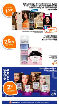Schwarzkopf Creme Supreme, Syoss Color, Palette, Schwarzkopf Blonde haarkleuring en Schwarzkopf uitgroeiset aanbieding bij Trekpleister – geldig van 17.02.2026 t/m 01.03.2026