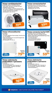 Tristar convector kachel WIFI aanbieding bij Trekpleister – geldig van 17.02.2026 t/m 01.03.2026