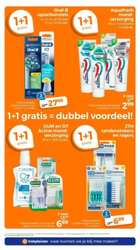 GUM en O7 Active mondverzorging aanbieding bij Trekpleister – geldig van 17.03.2026 t/m 29.03.2026