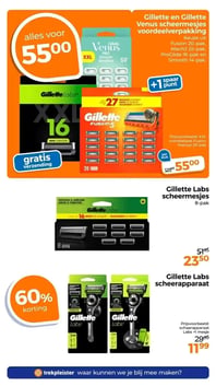 Gillette Labs scheermesjes 8-pak aanbieding bij Trekpleister – geldig van 17.03.2026 t/m 29.03.2026