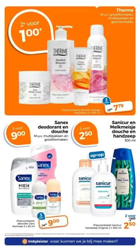 Sanicur en Melkmeisje douche en handzeep aanbieding bij Trekpleister – geldig van 17.03.2026 t/m 29.03.2026