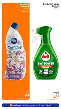 Dreft 3 in 1 spray Lemon aanbieding bij Trekpleister – geldig van 24.02.2026 t/m 01.03.2026