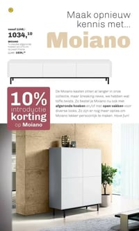 MOIANO Tv-meubel afgeronde hoeken wit 270 cm op zwart frame aanbieding bij Trendhopper – geldig van 02.02.2026 t/m 01.03.2026