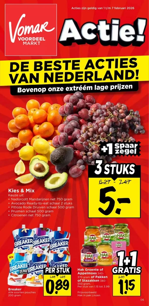 Vomar folder – pagina 1