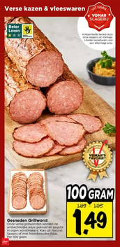 Gesneden Grillworst aanbieding bij Vomar – geldig van 04.01.2026 t/m 10.01.2026
