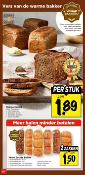 Robberbrood aanbieding bij Vomar – geldig van 04.01.2026 t/m 10.01.2026