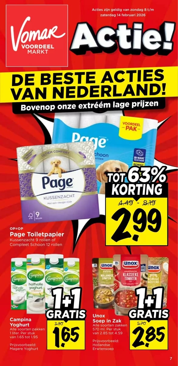 Vomar folder – pagina 1