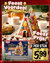 Dr. Oetker Koekhuisje met Decoraties aanbieding bij Vomar – geldig van 14.12.2025 t/m 20.12.2025