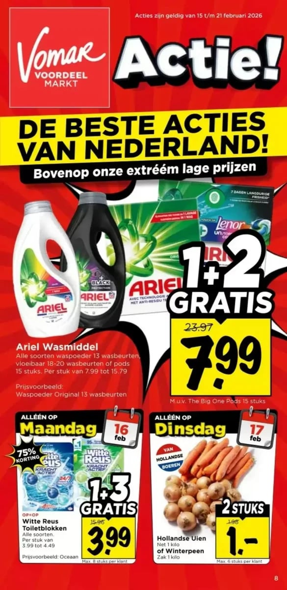 Vomar folder – pagina 1