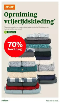 Opruiming vrijetijdskleding aanbieding bij Welkoop – geldig van 09.02.2026 t/m 15.02.2026
