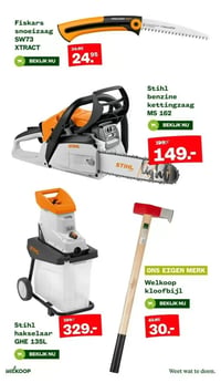 Stihl hakselaar GHE 135L aanbieding bij Welkoop – geldig van 12.01.2026 t/m 18.01.2026