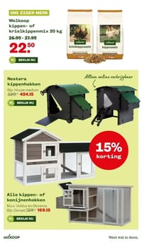Nestera kippenhokken aanbieding bij Welkoop – geldig van 16.02.2026 t/m 01.03.2026