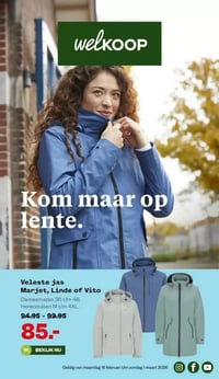 Veleste jas Marjet, Linde of Vito aanbieding bij Welkoop – geldig van 16.02.2026 t/m 01.03.2026