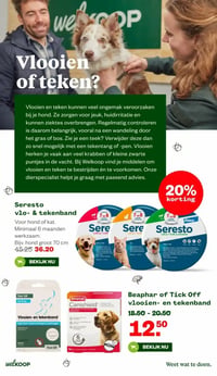 Beaphar of Tick Off vlooien- en tekenband aanbieding bij Welkoop – geldig van 16.03.2026 t/m 29.03.2026