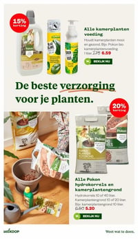 Alle Pokon hydrokorrels en kamerplantengrond aanbieding bij Welkoop – geldig van 16.03.2026 t/m 29.03.2026