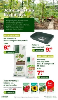 Welkoop biologische zaai & stekgrond 20 liter aanbieding bij Welkoop – geldig van 26.01.2026 t/m 01.02.2026