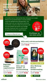 Alle huisdier services aanbieding bij Welkoop – geldig van 26.01.2026 t/m 01.02.2026