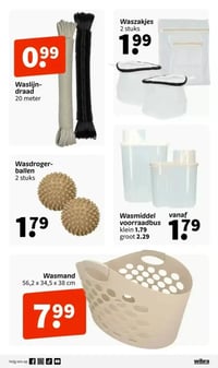 Waslijn-draad 20 meter aanbieding bij Wibra – geldig van 16.03.2026 t/m 29.03.2026