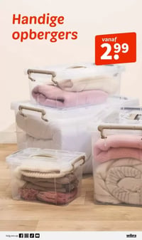 Handige opbergers aanbieding bij Wibra – geldig van 19.01.2026 t/m 01.02.2026