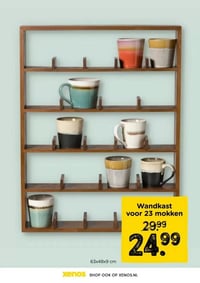 Wandkast voor 23 mokken aanbieding bij Xenos – geldig van 09.02.2026 t/m 22.02.2026