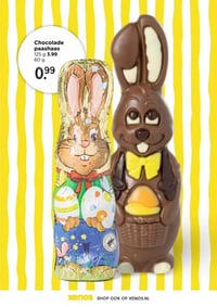 Chocolade paashaas aanbieding bij Xenos – geldig van 22.02.2026 t/m 06.04.2026