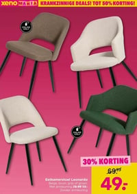 Eetkamerstoel Leonardo aanbieding bij Xenos – geldig van 23.02.2026 t/m 08.03.2026