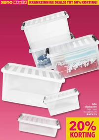 Alle clipboxen aanbieding bij Xenos – geldig van 23.02.2026 t/m 08.03.2026