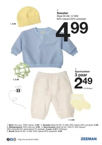 Muts One size. 100% katoen. aanbieding bij Zeeman – geldig van 14.03.2026 t/m 20.03.2026