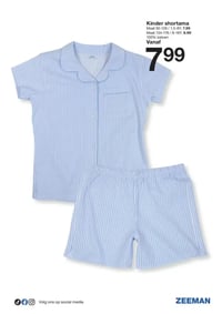 Kinder shortama aanbieding bij Zeeman – geldig van 18.04.2026 t/m 01.05.2026