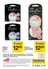 Wilkinson Intuition navulling 3-pak aanbieding bij Zeeman – geldig van 18.04.2026 t/m 01.05.2026