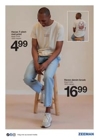 Heren denim broek aanbieding bij Zeeman – geldig van 21.02.2026 t/m 27.02.2026
