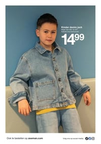 Kinder denim jack aanbieding bij Zeeman – geldig van 21.02.2026 t/m 27.02.2026