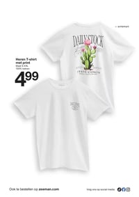 Heren T-shirt met print aanbieding bij Zeeman – geldig van 21.02.2026 t/m 27.02.2026