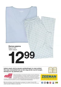 Dames pyjama aanbieding bij Zeeman – geldig van 21.02.2026 t/m 27.02.2026