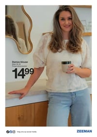 Dames blouse aanbieding bij Zeeman – geldig van 21.02.2026 t/m 27.02.2026
